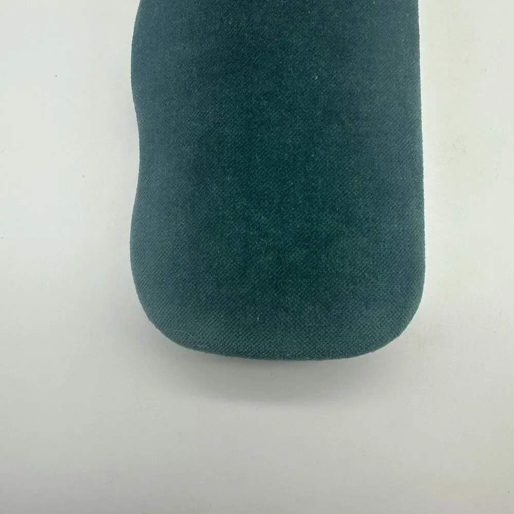 GUCCI AUTHENTIC DESIGNER HARD VELVET CLAMSHELL EYEGLASS SUNGLASSES CASE IN GREEN